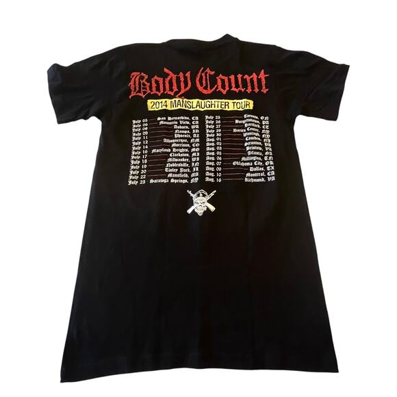 NEW Body Count MANSLAUGHTER TOUR Graphic T SHIRT MED TEE Mens Womens 100% Cotton - Picture 3 of 8